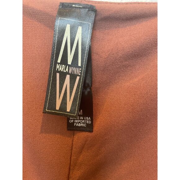 Marla Wynne 3/4 Sleeve Tulip Balloon Dress Tunic Slinky Wrinkle Resistant M - Picture 3 of 4